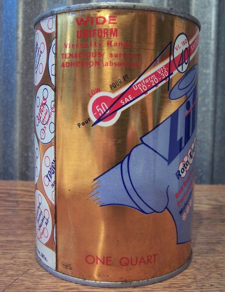 1970s Original LifeTime Early Synthetic Motor Oil/Full Vtg Quart Can/Pre Amsoil