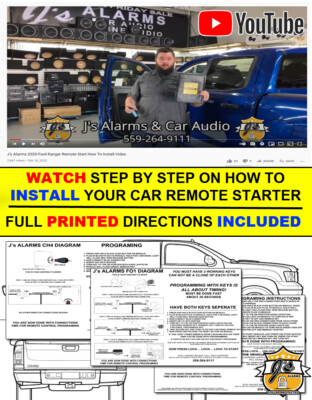 PLUG & PLAY REMOTE START ADD ON EASY For 2009-2012 DODGE RAM 1500 CH4