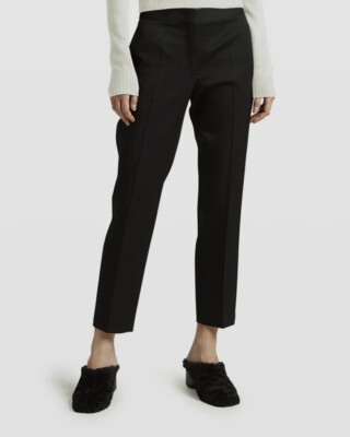 $1050 Jil Sander Women's Black Straight Ankle Dress Trousers Pants DE 40/US 10