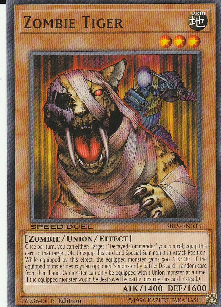 YUGIOH CARD 3 X ZOMBIE TIGER SBLS-EN033 1ST EDITION | eBay