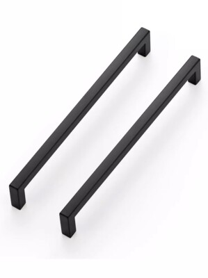 Ravinte 10 Pack Solid 7-1/2 Inch Center to Center Slim Square Bar Drawer Handles