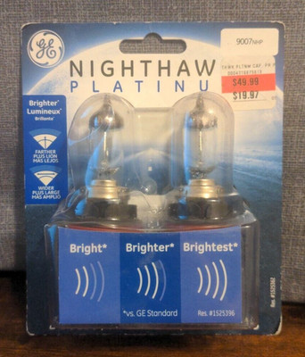 GE Lighting 9007NHP/BP2 Nighthawk Platinum Headlight Bulbs, 2-Pack - NEW