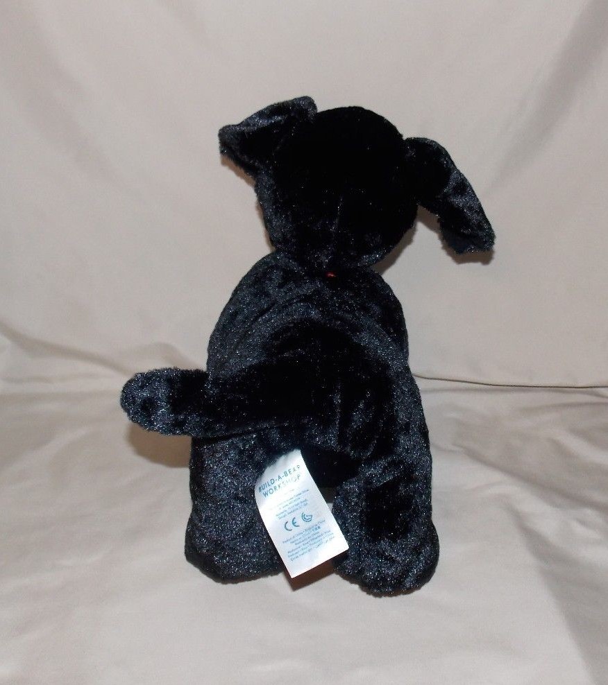 Build A Bear Workshop Black Labrador Lab Puppy Dog stuffed plush 12