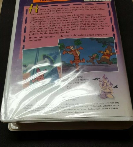 Winnie the Pooh - Frankenpooh (VHS, 1995)