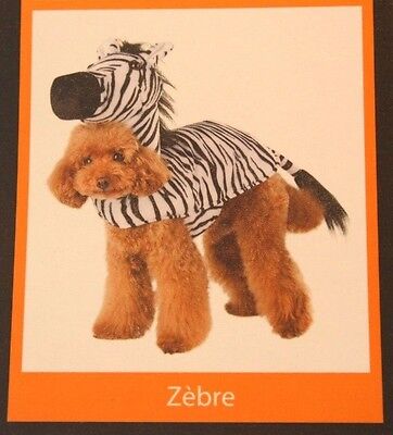 NWT Maggie Waggie Zebra Hooded Dog Halloween Costume - Size XS 8