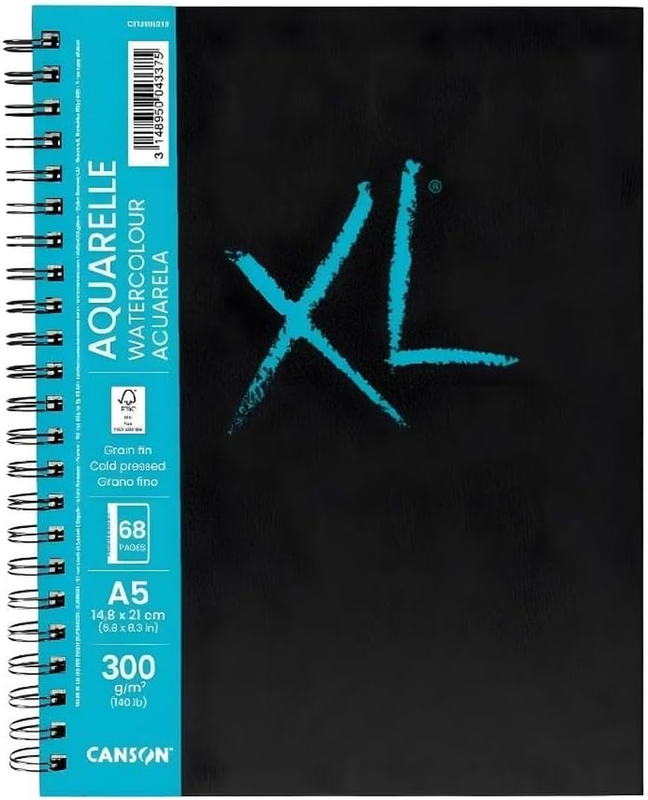 XL 300 GSM Watercolor Aquarelle Book, Size A5 (34 Sheet)