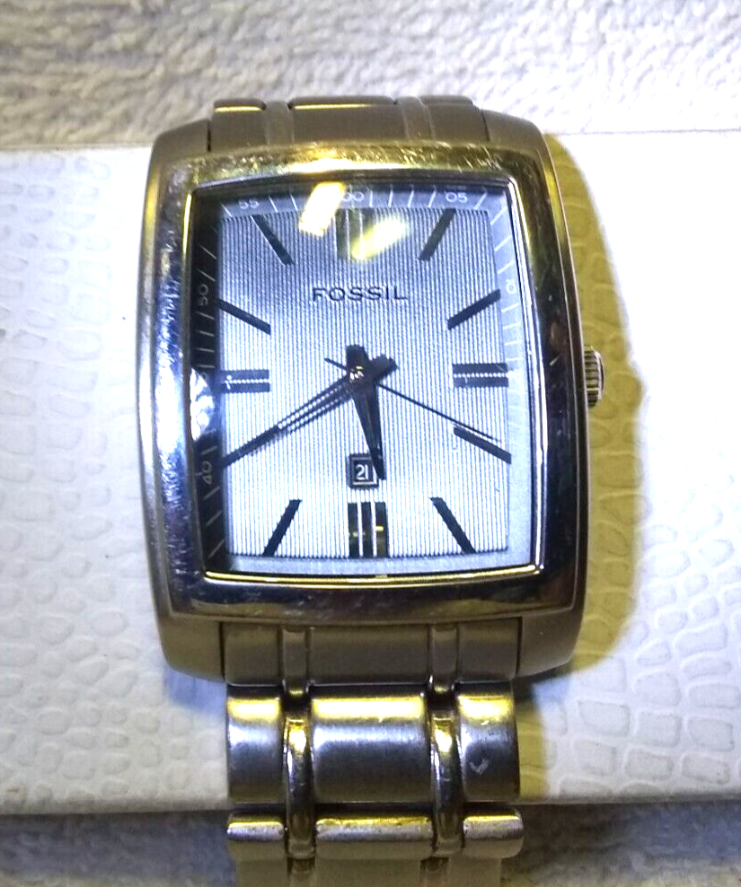 Fossil FS4317 Quartz Arkitekt Watch Grey Dial Bracelet Date