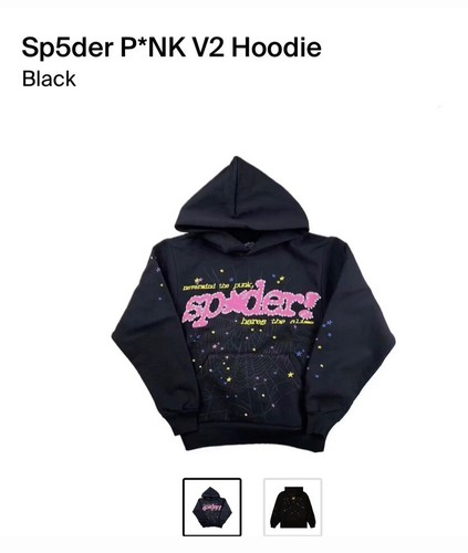 Sp5der P*NK V2 Hoodie Black | eBay