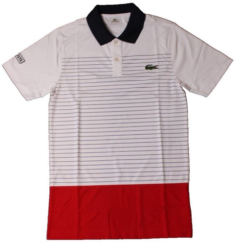 【LACOSTE】 2. POLO SHIRT (size4) RODDICK LACOSTE - Andy Roddick Men's Size 4 (M) Black Stripe Tennis