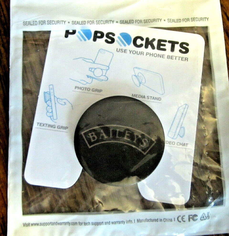 BAILEYS Branded PopSocket Pop Socket - New in Sealed Package