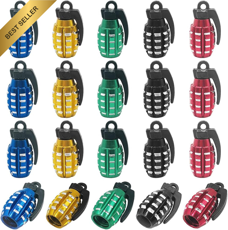 20 PCS Tire Valve Stem Caps, Aluminium Tire Cap Creative Styling Tire Stem Cover