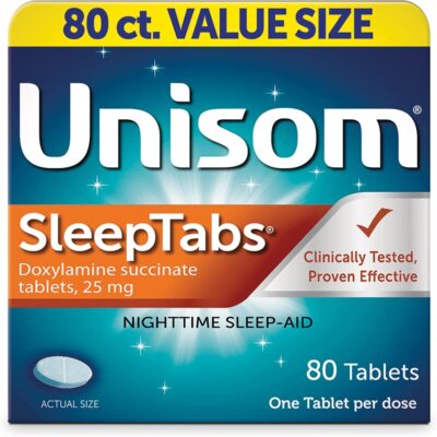BRAND NEW Unisom SleepTabs, Nighttime Sleep-aid, 25mg, 80 Tablets EXP 2025