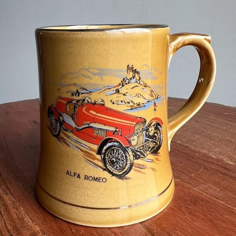 Vintage ‘RK By Wade of Ireland’ Mug, Stein - 1924 Alfa Romeo - Series 6, No. 16