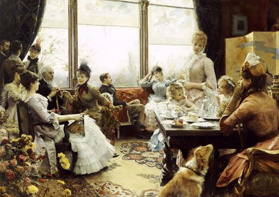 Julius Leblanc Stewart ''Five O'clock Tea'' american food & drink dog chair Brown