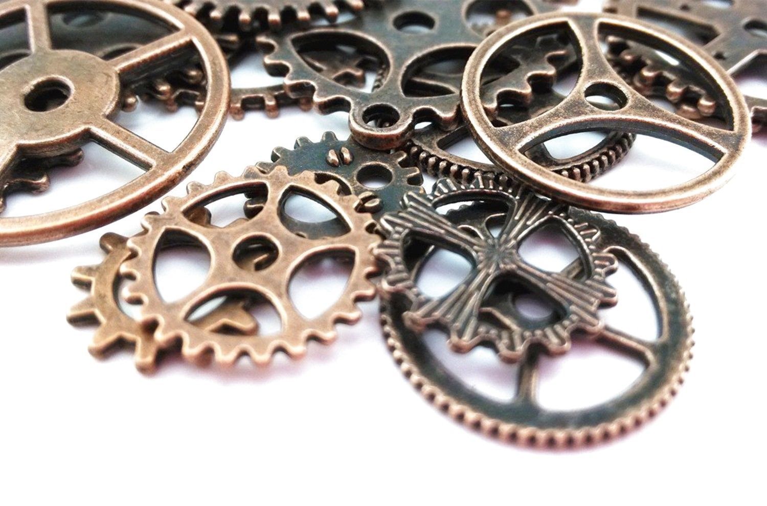 100Gram Copper Assorted Steampunk Antique Gears Skeleton Clock Watch Gear Crafts