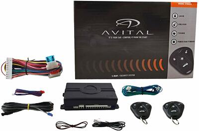 AVITAL 3100LX Keyless Entry Car Alarm Security System 3 Channel +2 Remotes