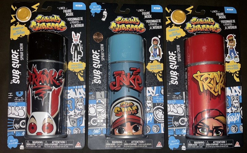 SYBO, 3 SUBWAY SURFERS Packs: JAKE + Tricky + FRANK Figures,
