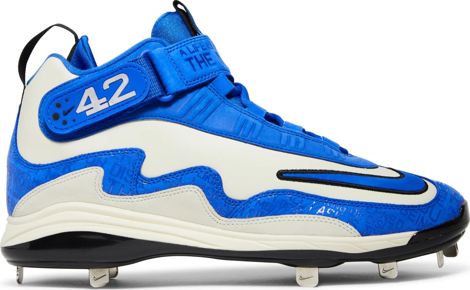 

Мужские бейсбольные бутсы Nike Air Griffey Max 1 Jackie Robinson Royal Blue White 9, Синий, Nike Air Griffey Max