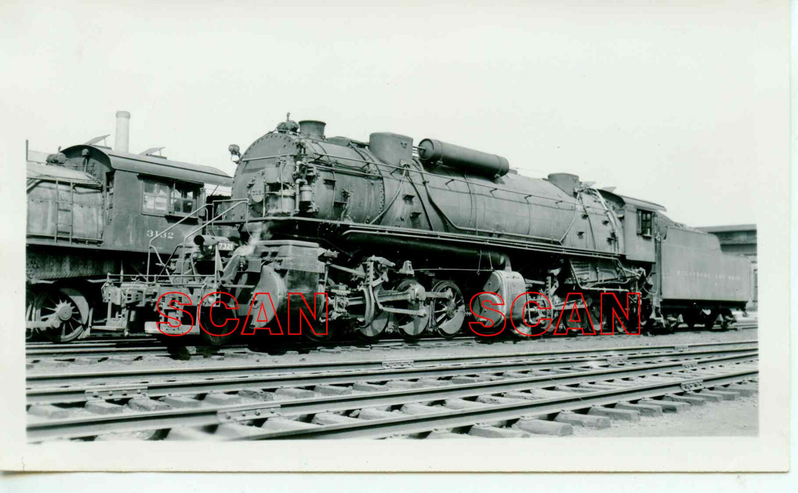 1C014 RP 1940s BALTIMORE & OHIO RAILROAD 2-8-8-2 LOCO #7321