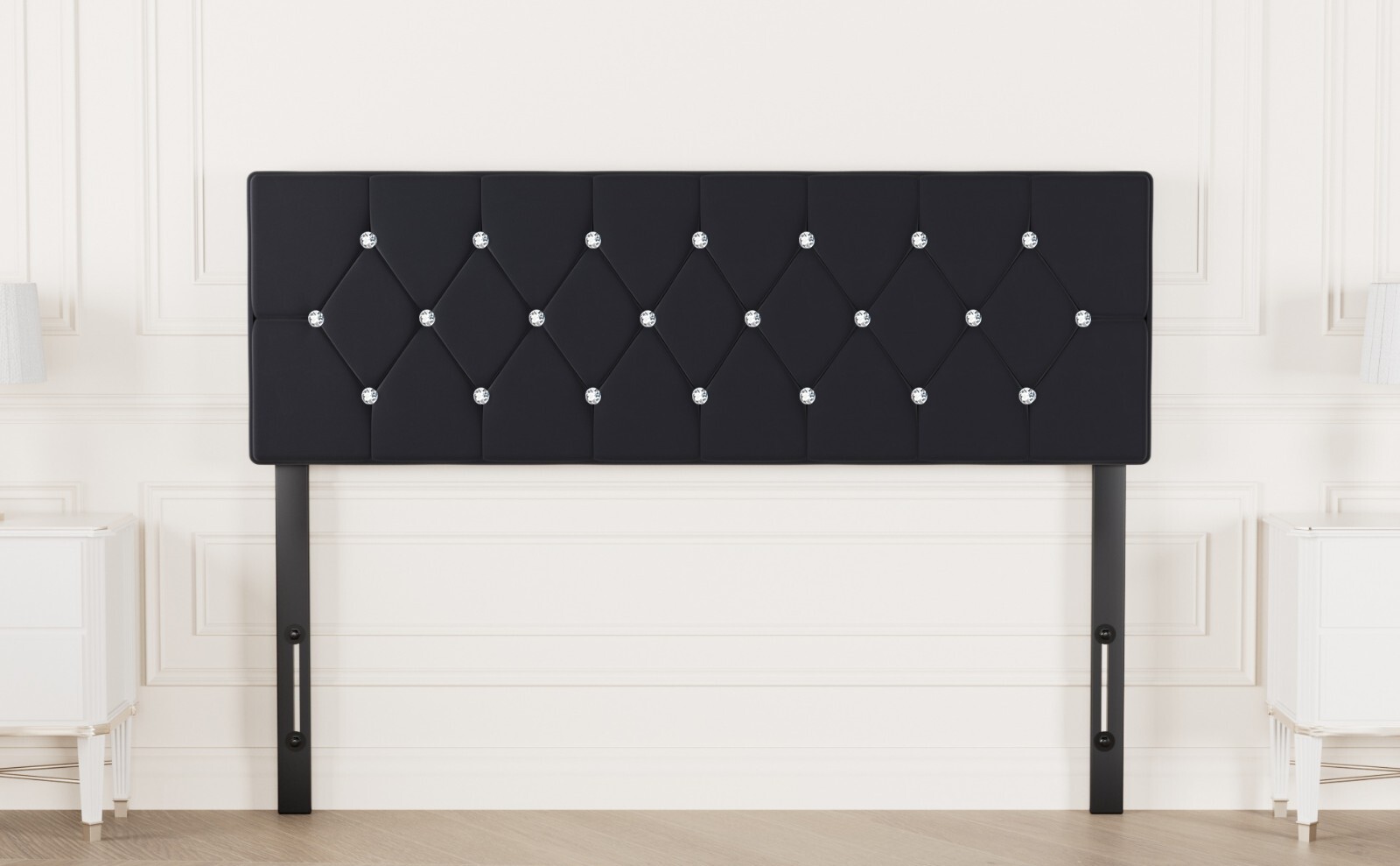 Queen King Size Upholstered Headboard Only Velvet Button Tufted Adjustable Bed