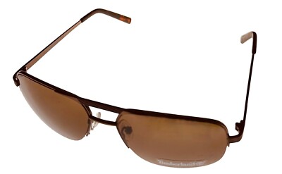 Timberland Sunglass Mens Brown Rectangle Aviator, Brown Lens TB7173. 49E