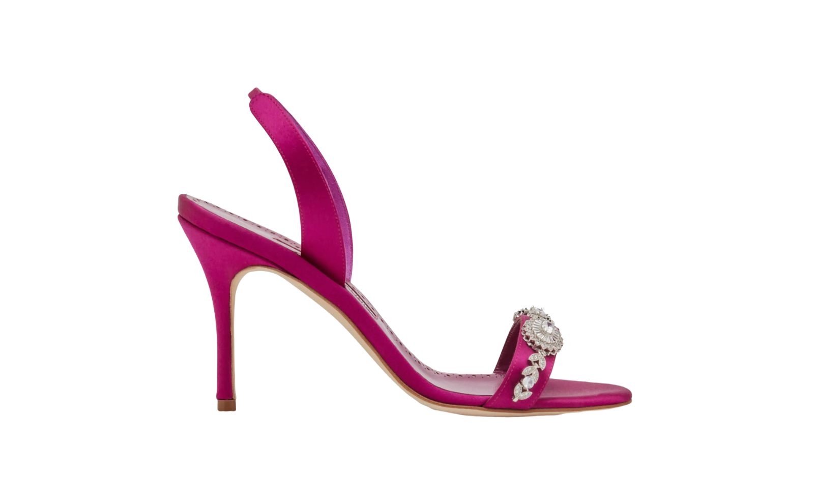 MANOLO BLAHNIK Lamisan $1095 Pink Satin 90mm Slingback MANOLO BLAHNIK Lamisan $1095 Pink Satin 90mm Slingback