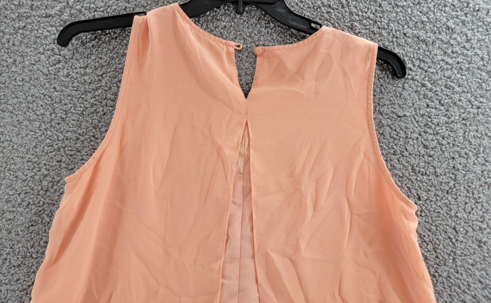 Anne Klein Double-Layer Tank Top Women's S Pink Round Neck Back Button Closure - Picture 9 of 16