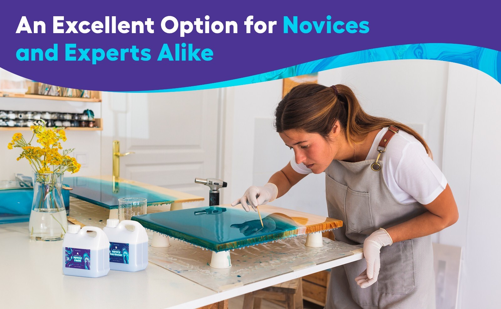 Crystal Clear Epoxy Resin Kit - 72 Oz (with Tools)