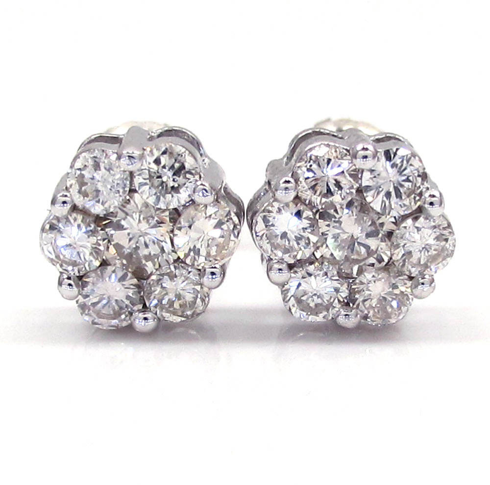 Cluster Fine Diamond Earrings