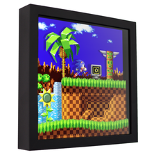 Sonic the Hedgehog - 3D Shadow Box Frame (9" x 9") | eBay