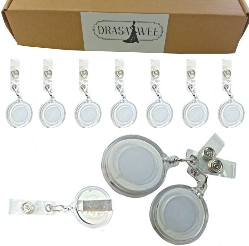 50 Pcs per Pack New ID Badge Holder Reel Retractable Key Clip Wholesale Price Wh