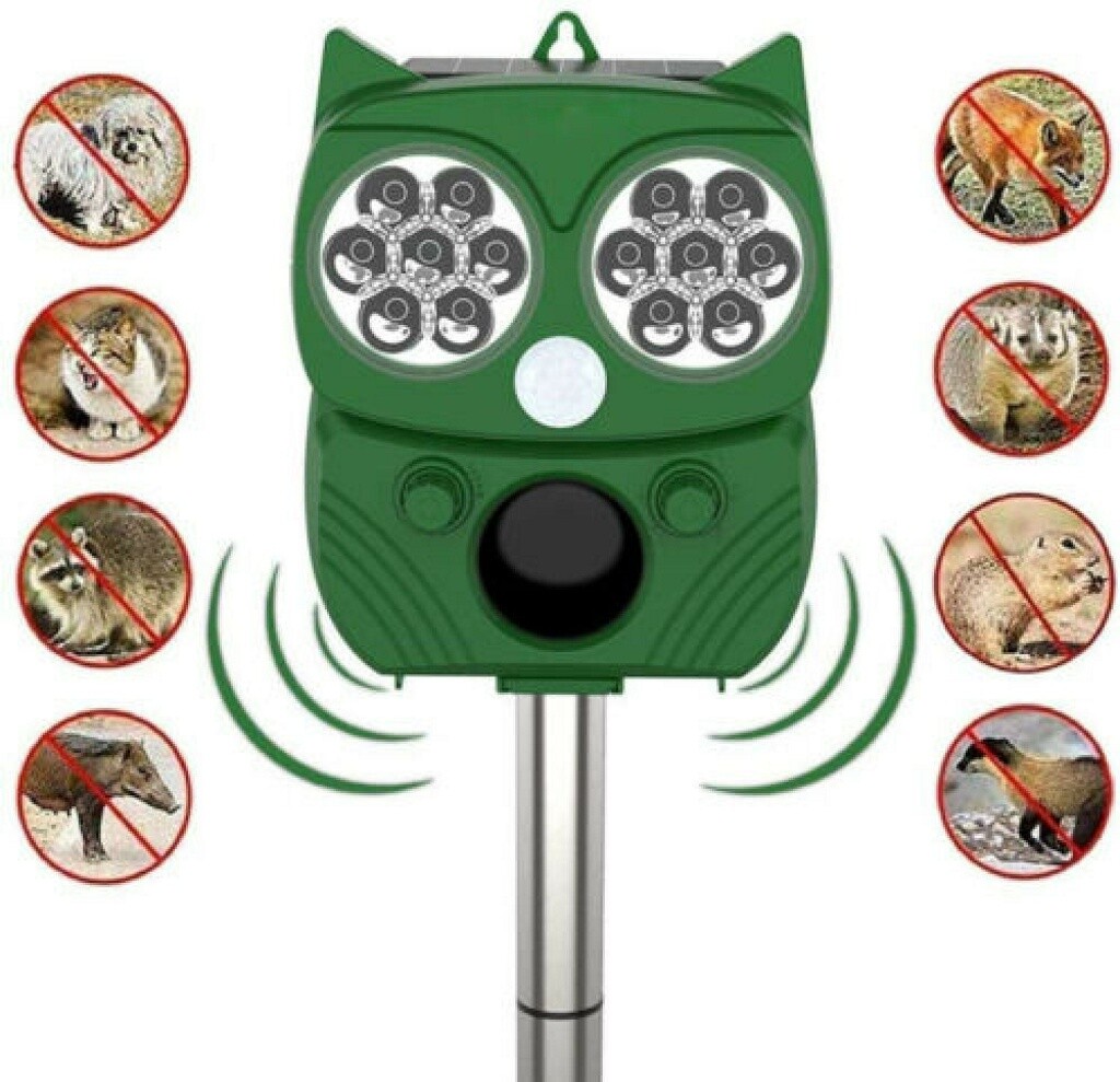 Solar Ultraschall Tiervertreiber Abwehr Gegen Mäuse Marder Katzen Hunde