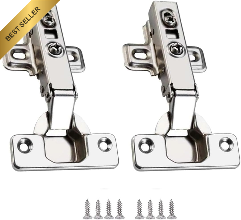 Soft Close Hinges, 105° Opening Angle Concealed Hinge with Gas Lift, Cabinet Hin