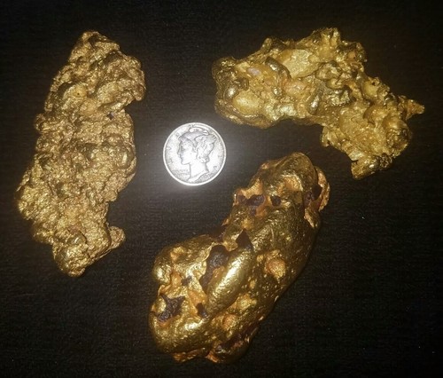 ??(3) LARGE GOLD NUGGETS ??Incredible Rarity (8.39 oz.)??(6.02 oz.)??(5.24 oz.)