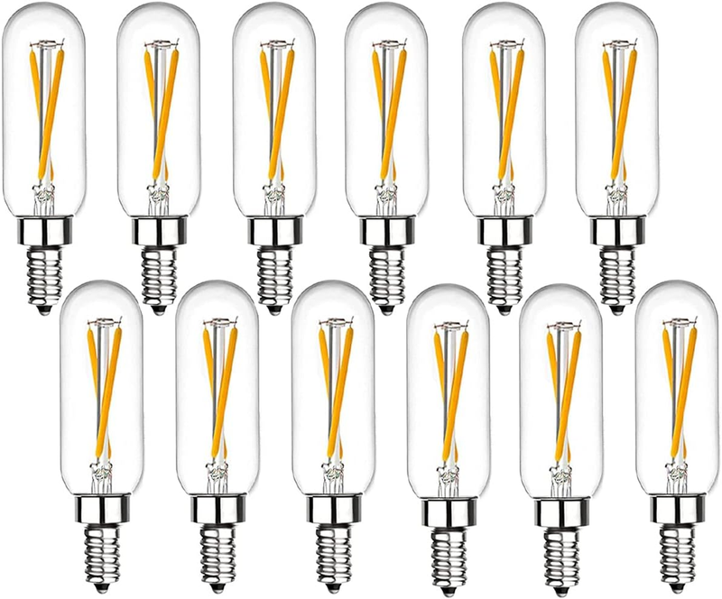 Dimmable T6 LED Bulbs 25W Candelabra Bulbs 3000K Soft White, Clear Vintage 2W E