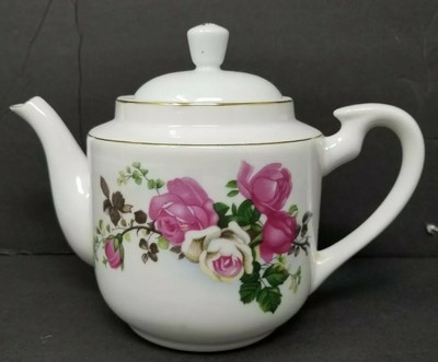 Shabby chic Winterling Bavaria Coffee pot Pink roses Large teapot,Bavarian china,Vintage german porcelain Gold trimmed Chintz coffee pot