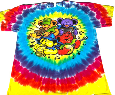 GRATEFUL DEAD BIG RIVER JAMBOREE S/S FRONT/BACK HIT T-SHIRT LRG TIE DYE NEW