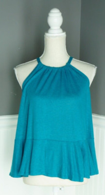 NEW Old Navy Women s Teal Ruffle Hem Tank Top Size S NWT $25 MSRP