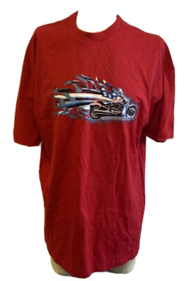 Canyon River Blue Men Red Short Sleeves 100% Cotton T-Shirts  XXL New