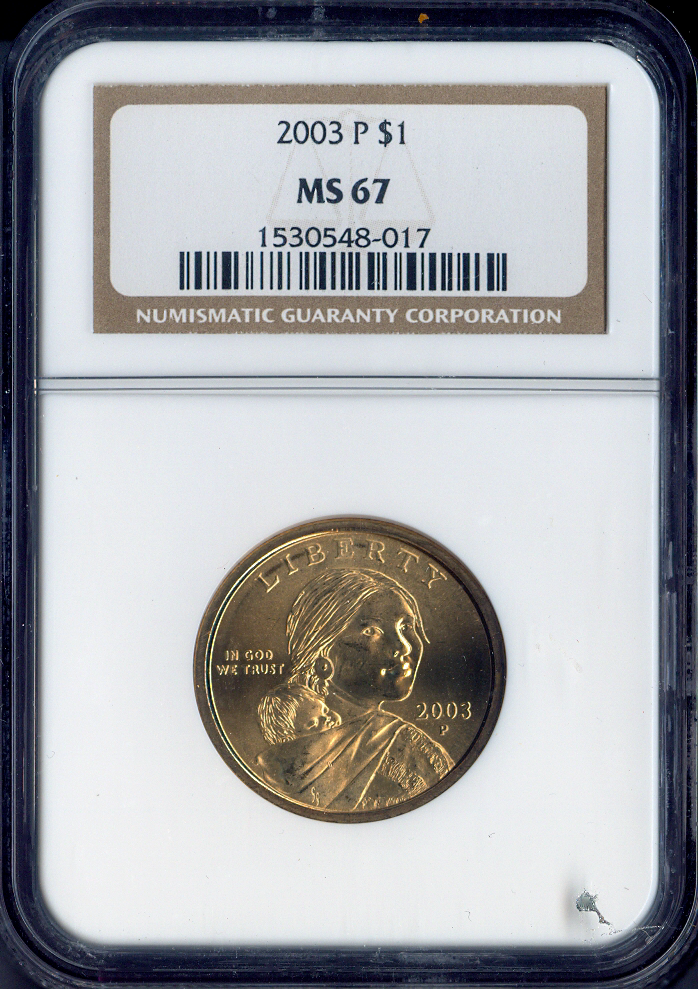 2003-P Sacagawea Dollar NGC MS67 Quality ✔️    
