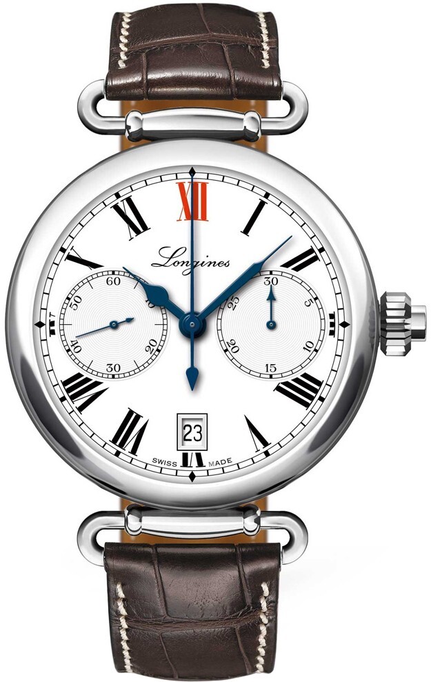 Pre-owned Longines Special Edition  Heritage Chronograph White Dial L2.776.4.21.3