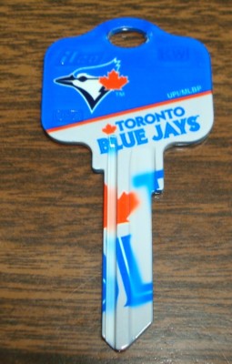 Great Gift Idea MLB TORONTO BLUE JAYS  KWIKSET KW1, KW10, KW11 UNCUT KEY BLANK