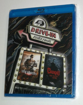Drive in Double Feature: Sky Sharks & Bunny the Killer Thing (Blu-ray), NEW