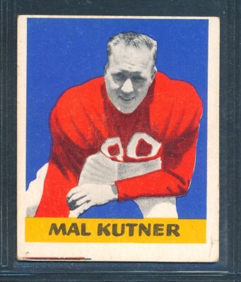 1948 Leaf Football #14 MAL KUTNER Chicago Cardinals RC Black Lettering ~ VG