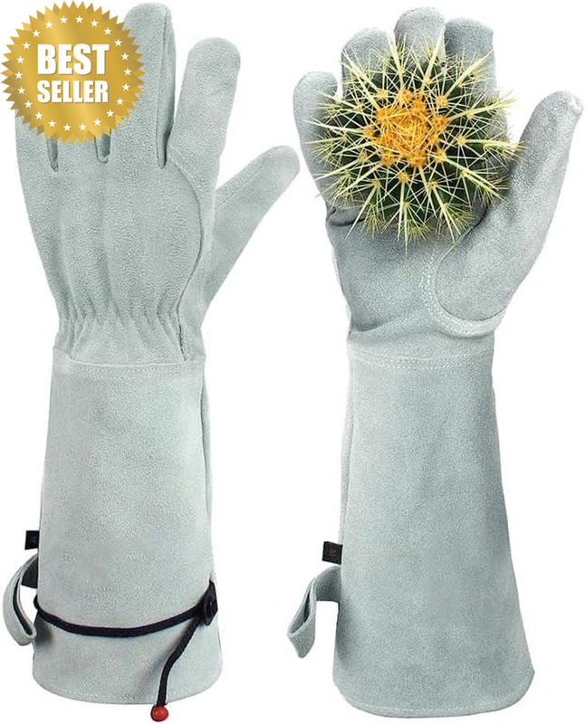 Long Cuff Protective Gardening Gloves Blue 42X11Cm
