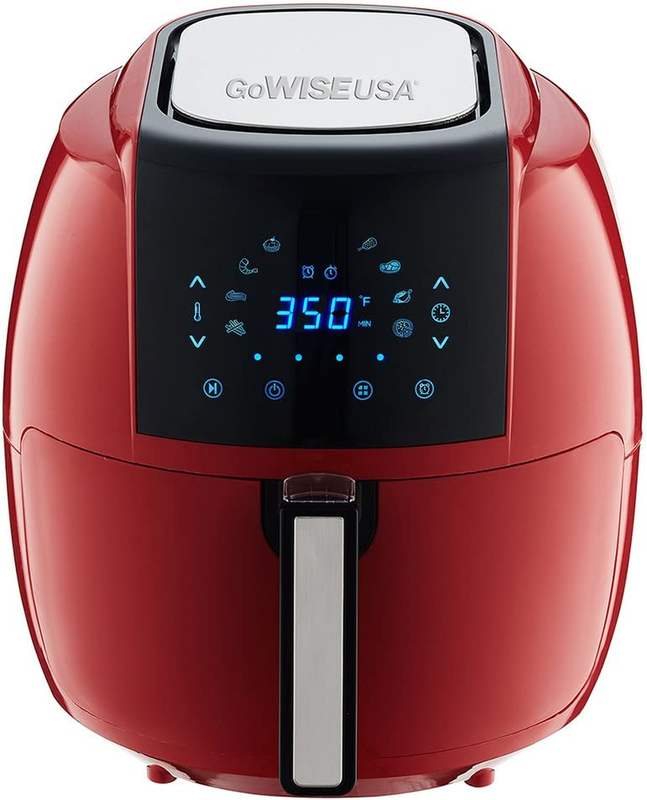 Gowise USA 5.8-Quart Programmable 8-in-1 Air Fryer XL + Recipe Book (Plum)