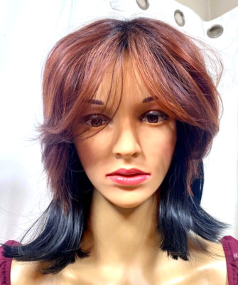 Fencca Short Mixed Brown Pixie Cut Bob Wigs for Women Ombre Brown