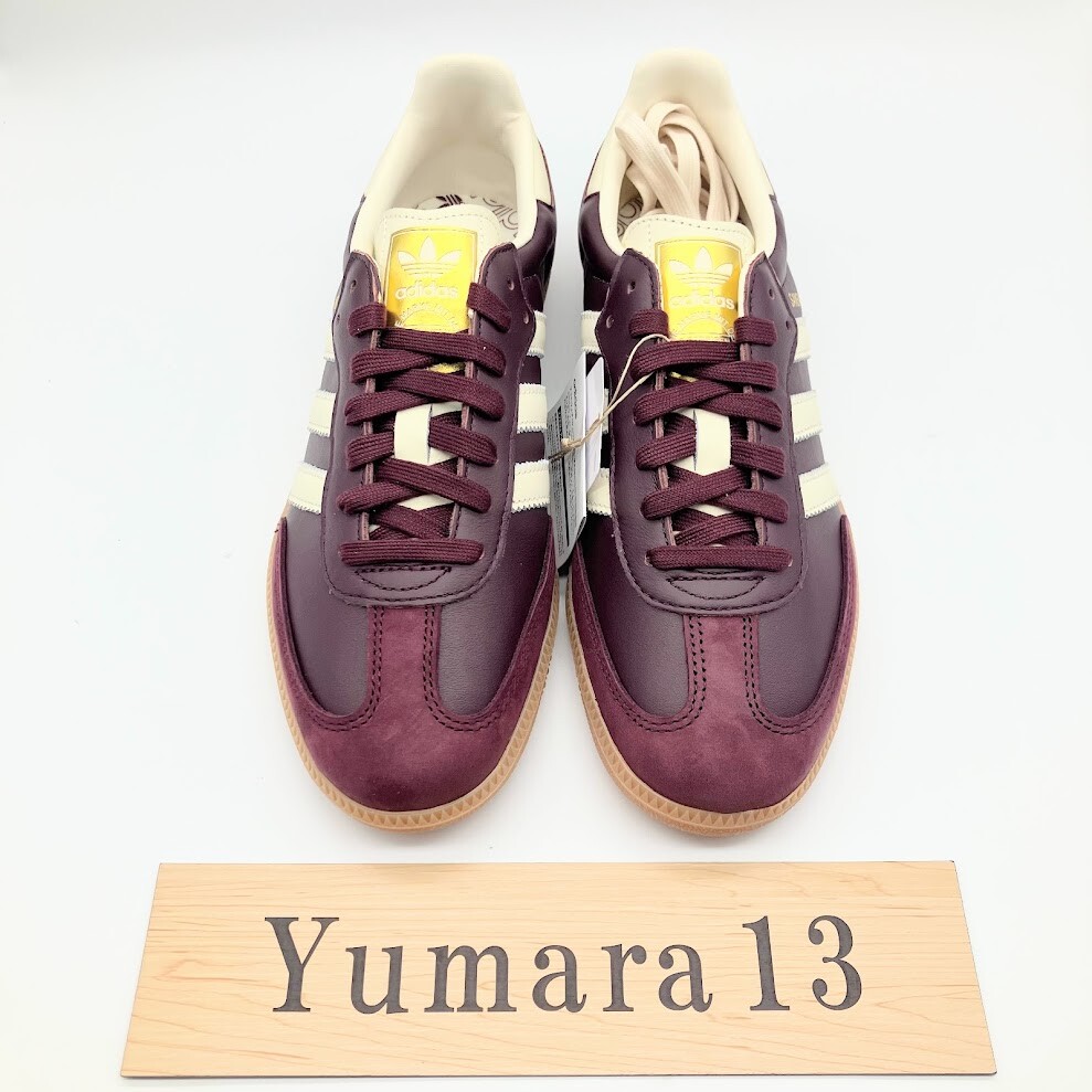 Pre-owned Adidas Originals Adidas Wmns Originals Samba Og Maroon Cream White Gold Id0477 Women's Size In Red