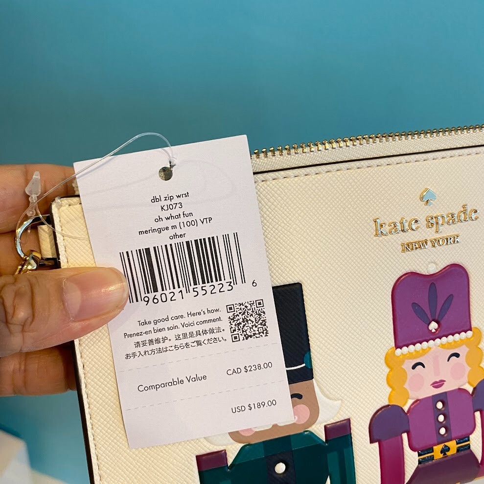 Kate Spade Oh What Fun Nutcracker Double Zip Wristlet KJ073