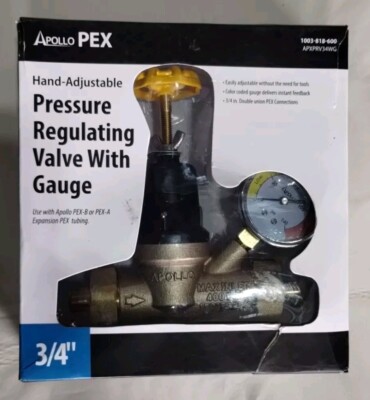 Apollo ~ APXPRV34WG ~ 3/4'' Double Union PEX Pressure Reducing Valve ~ Open Box